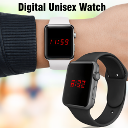 Macra Digital Unisex Watch, Black